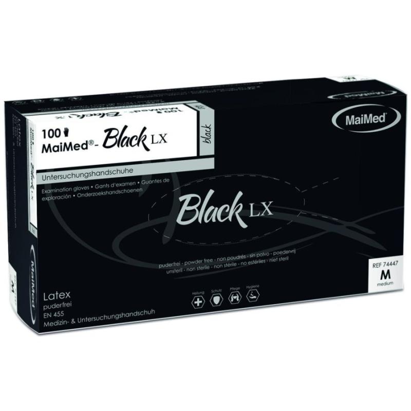 MaiMed® Black LX Latexhandschuhe Schwarz